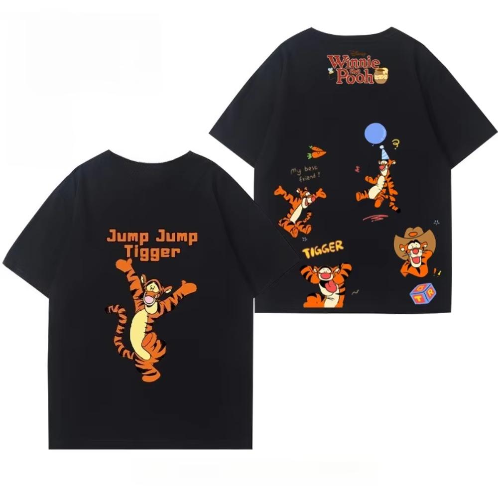 

Tigger Winnie The Pooh Joint Shortsleeved 2025 Summer Boys and Girls Street Loose Tshirt Pure Cotton Skinfriendly Top S
