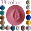 Fedora Suede do Pyrografii Kapelusze Rancherskie Puste Kapelusze Do Wypalania Wielokolorowe Kształt Serca Rondo Unisex Kapelusz Jazzowy Kapelusz Kościelny