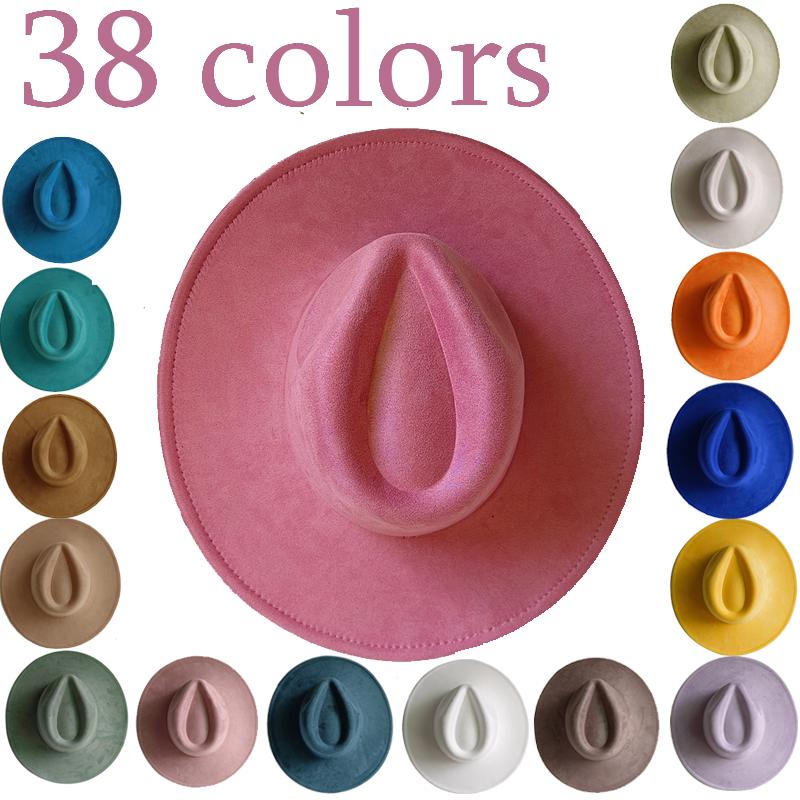 Fedora Suede do Pyrografii Kapelusze Rancherskie Puste Kapelusze Do Wypalania Wielokolorowe Kształt Serca Rondo Unisex Kapelusz Jazzowy Kapelusz Kościelny