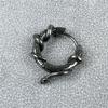 Hiphop Punk Snake Tangled Hoop Earrings for Men Women Vintage Black Geometric Circular Ear Buckle Rock Rap Jewelry Gift