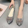 women fashion light weight bow tie slip on flat shoes for office ladies green summer shoes mocasines mujer a5976