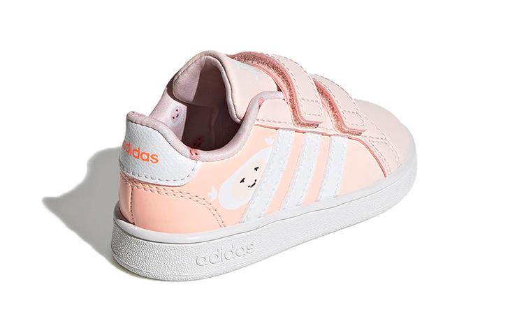 Adidas Neo GRAND COURT Breathable Low top Toddler Shoes Pink White Infant And Toddler FW4949