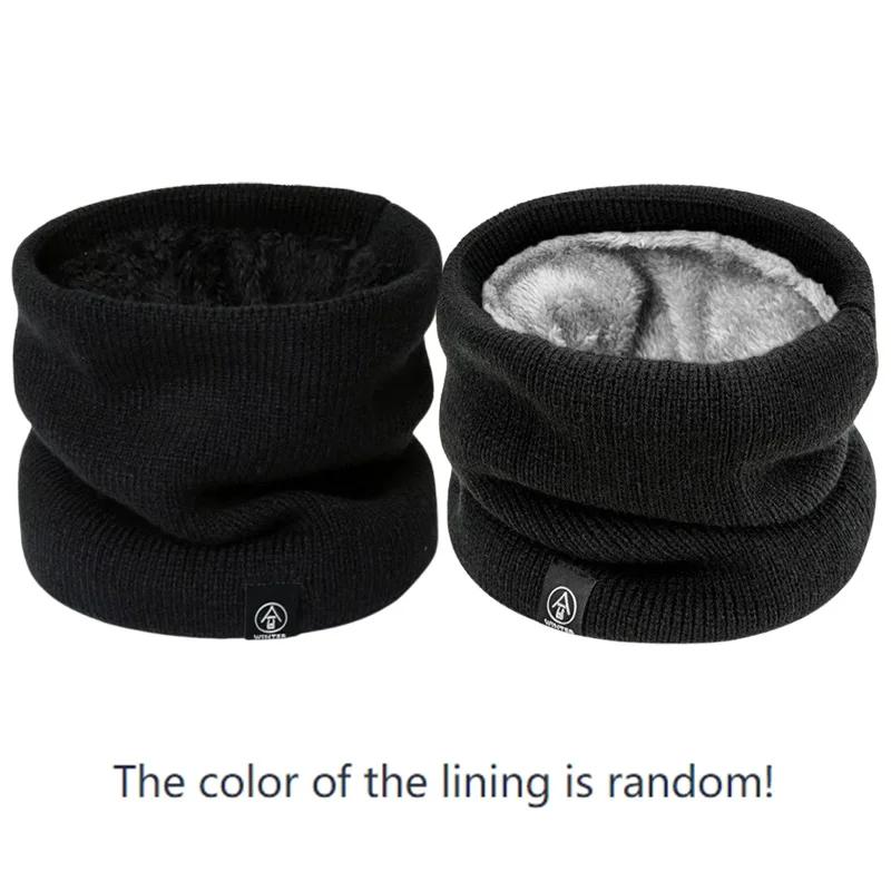 Fashion Women Knitted Scarf, Solid Color Cashmer Winter Neck Warmer for Ladies, Thick Thermal Wrap for Men, Cycling Neck Gaiter