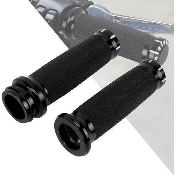HDBUBALUS 1" Electronic Throttle Defiance Handlebar Grips 25mm Hand Grips Fit for Harley Touring Street Glide Road King Road Glide Electra Glide