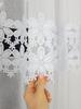 Balcony Curtain Sable White with Double Guipure Lace 140x250 Cm