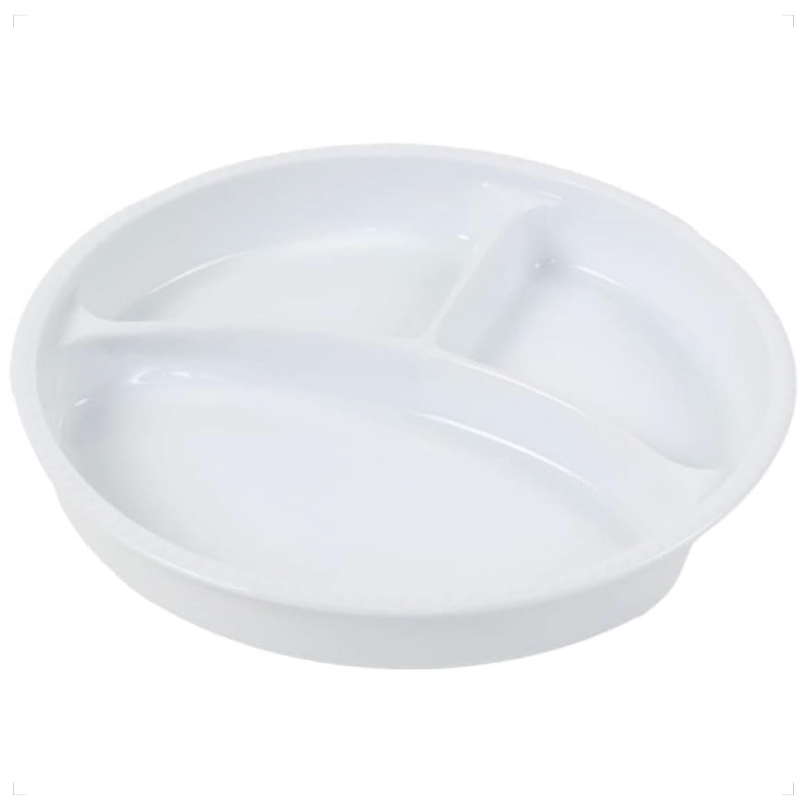 

Deep Plate by Maruku Paju Dishwasher and Microwave Suitable for Nursery School White 1764 22.5cm Three-Compartment (Official) - Easy-to-Scoop