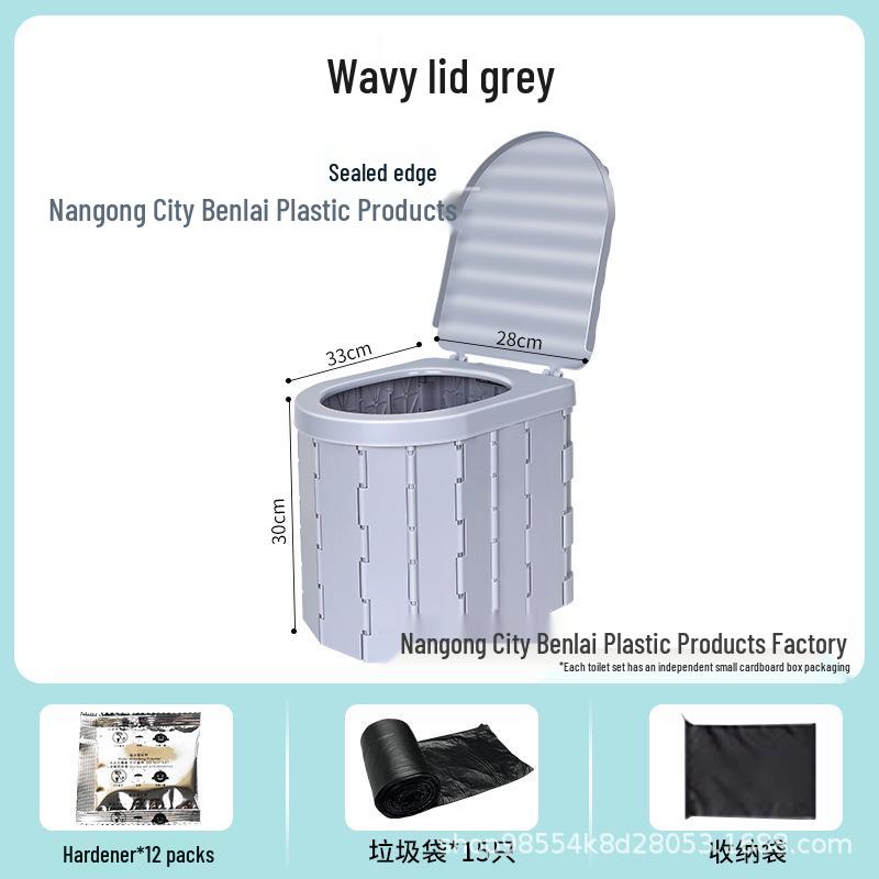 Toaletă Portabilă Pliabilă pentru Excursii în Aer Liber și cu Mașina – Ideală pentru Doamne și Adulți