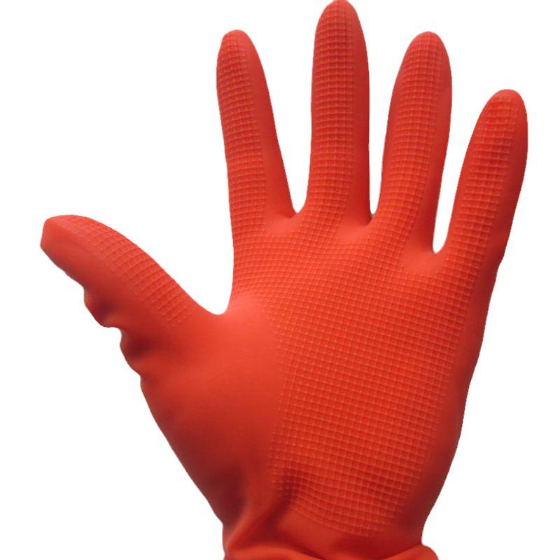 Thick Cow Tendon Latex Gloves - Oil, Acid & Alkali Resistant for Household and Industrial Use
