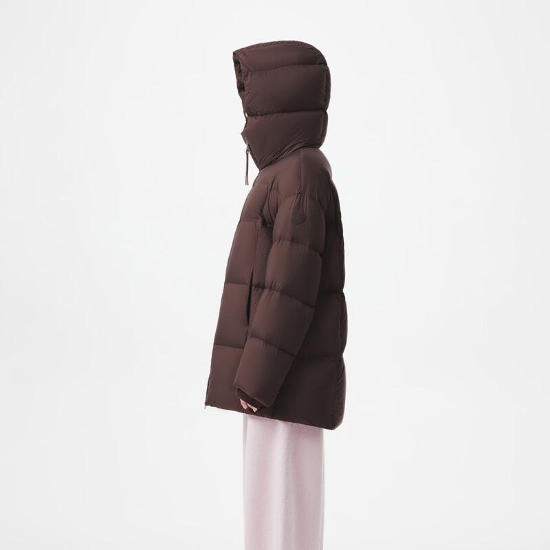Tanboer Women's Mid-length Hooded Puff Down Jacket