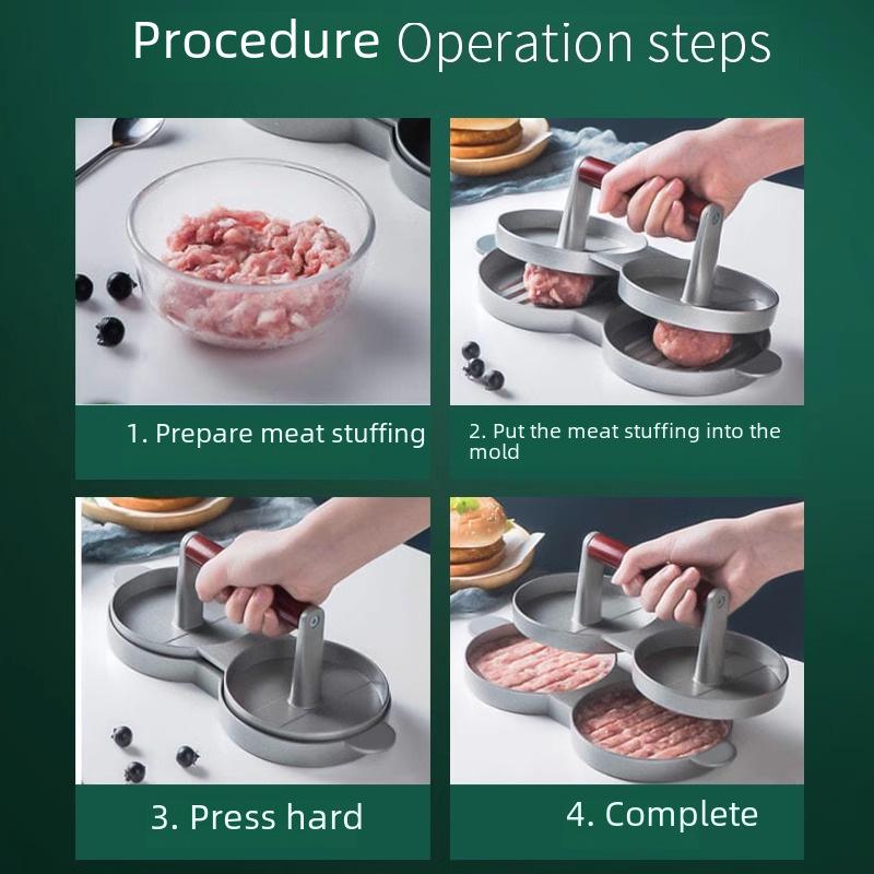 Non-Stick Manual Hamburger Press Mold for Kitchen Use