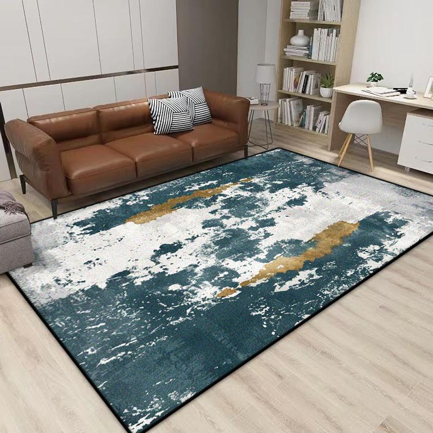 Simple Abstract Style Antiskid Carpet Living Room Easy Cleaning Soft Room Area Decoration Rug Machine Washable Coffee Tables Mat