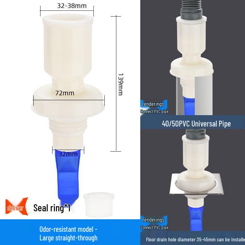 Odor-Proof Y-Shaped Drain Connector for Washing Machine and Basin