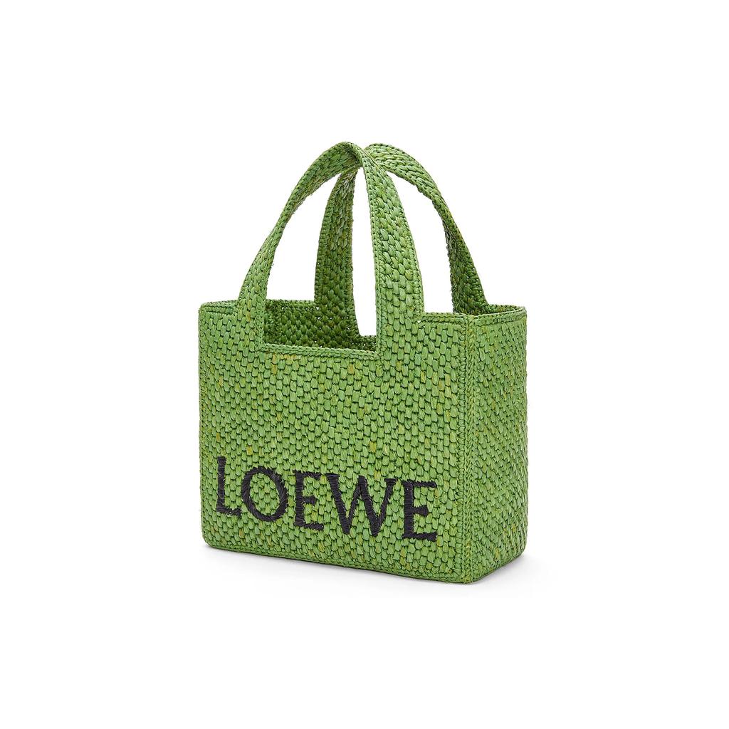 Loewe Bolso Tote con Estampado con Correa de Hombro Desmontable y Ajustable en Fibra de Palma Color Vino para Mujer Verde A685B59X01-4100