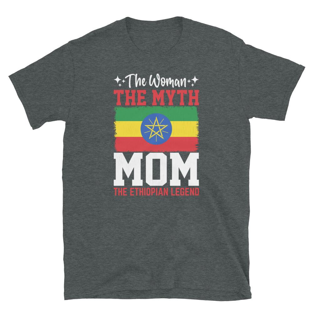 

The Woman the Myth Mom Ethiopian Legend Mother Short-Sleeve Unisex T-Shirt L