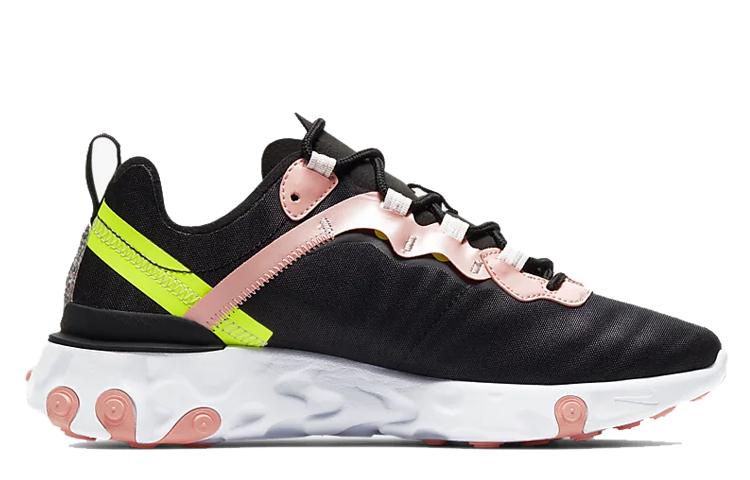 Women's Sneakers Nike React Element 55 Premium Black Coral Stardust (Women's)