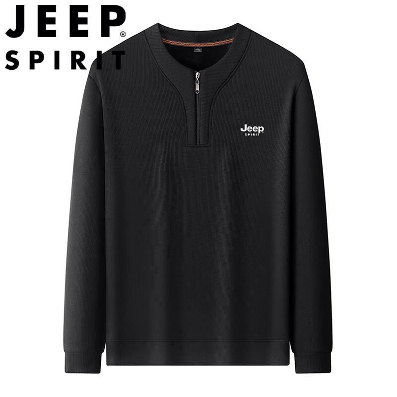 

JEEP SPIRIT Men s Casual Half-Zip Long Sleeve Pullover 4XL