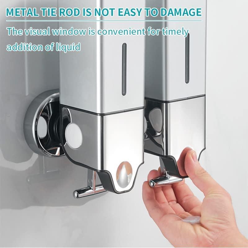 Square Soap Dispenser Shower Gel Dispenser Wall Mount Shampoo Liquid Dispenser Household Bathroom Accessories Kitchen