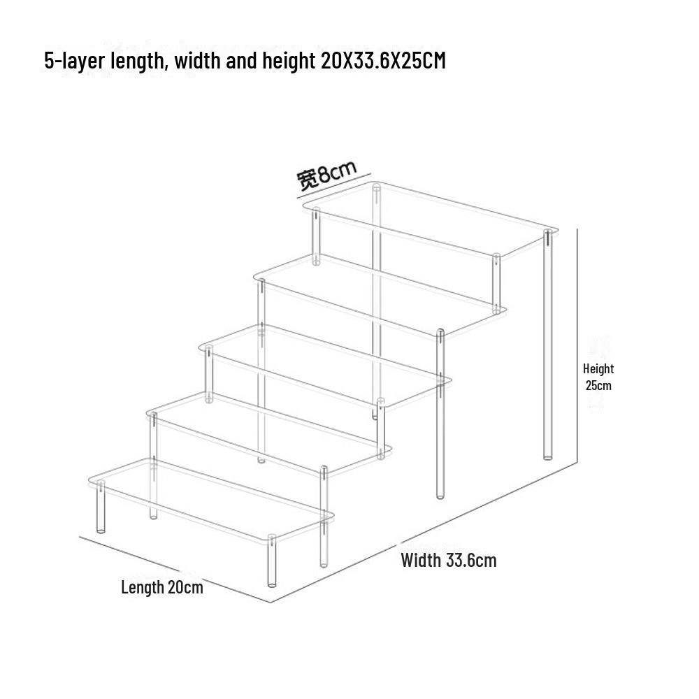 Mehrschichtiger Stufen-Displayständer aus Acryl für Pop Mart Blind Box-Sammlerstücke