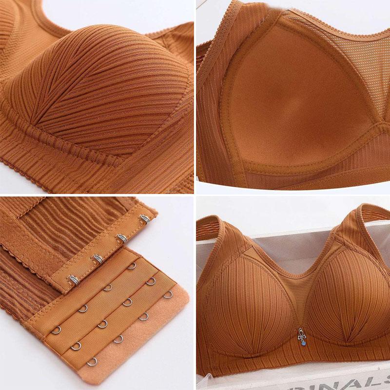 Women Push Up Bra Plus Size Bras Seamless Cotton Bralette Thin Cup Breathable Wireless Underwear Elderly Brassiere Gather