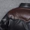 Thick Men Cowhide Leather Jacket Warm Genuine Cow Leather Duck Down Coat For -25~0 Degree Winter Clothing
