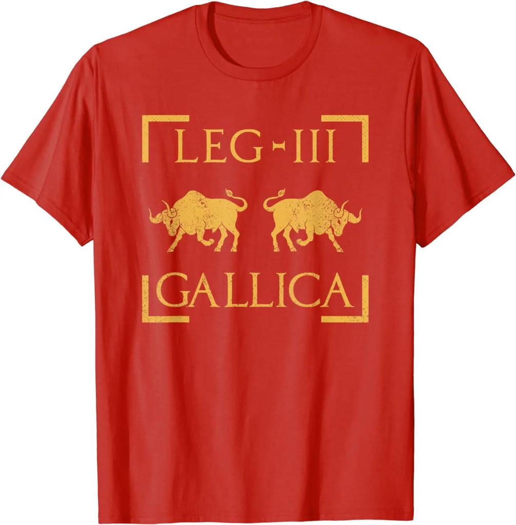 Legio III Gallica Bull Emblem RoUnisex Legion TShirt 100 Cotton ONeck Summer Short Sleeve Casual Unisexs Tshirt Size S3XL