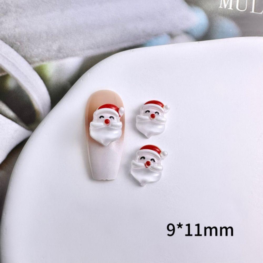 10Pcs Cute Christmas Nail Art Decoration Mini Nail Parts Accessories Nail Art Ornaments  Women