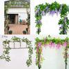 Lifelike 2x Artificial Wisteria Flower Vine With Stunning Colors For Home Decor