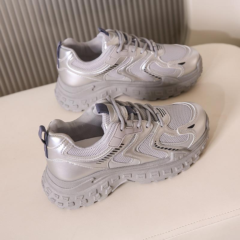 Lightweight women's summer new mesh breathable little white shoes platform sneakers