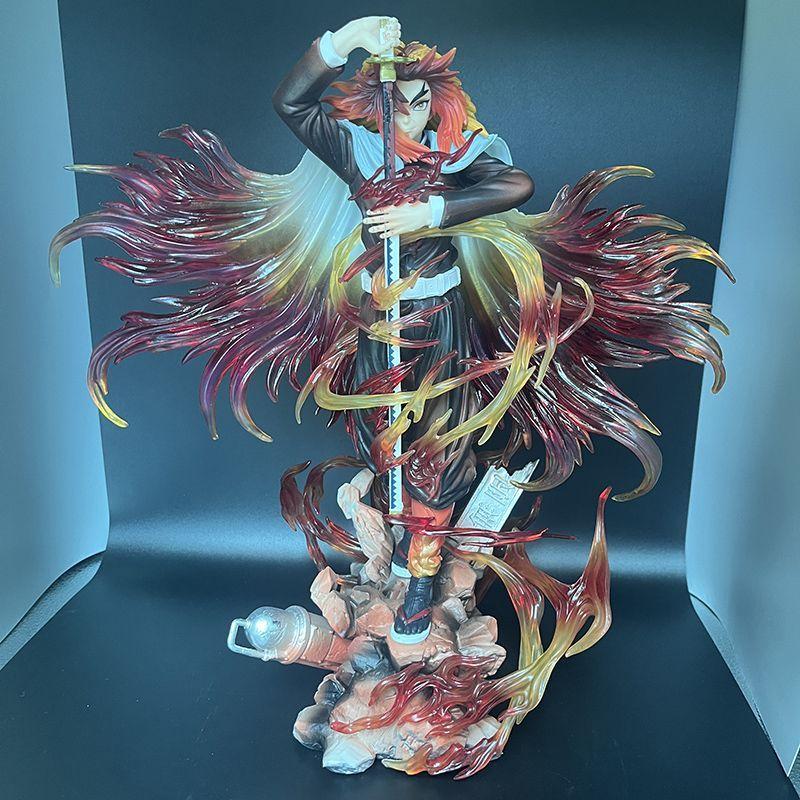 In Stock demon slayer figuras Pillar of Flame Purgatory Angel figures anime Aircraft Kyojuro Collect PVC Ornament Toys Gifts