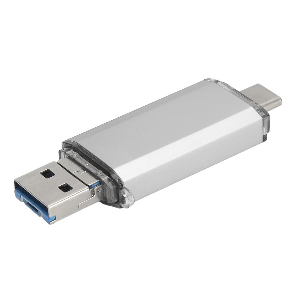 U Disk 3-in-1 Aluminiumlegierung HighSpeed Silber USB3.0 Flash Disk für Mobiltelefone Computer(256 GB )