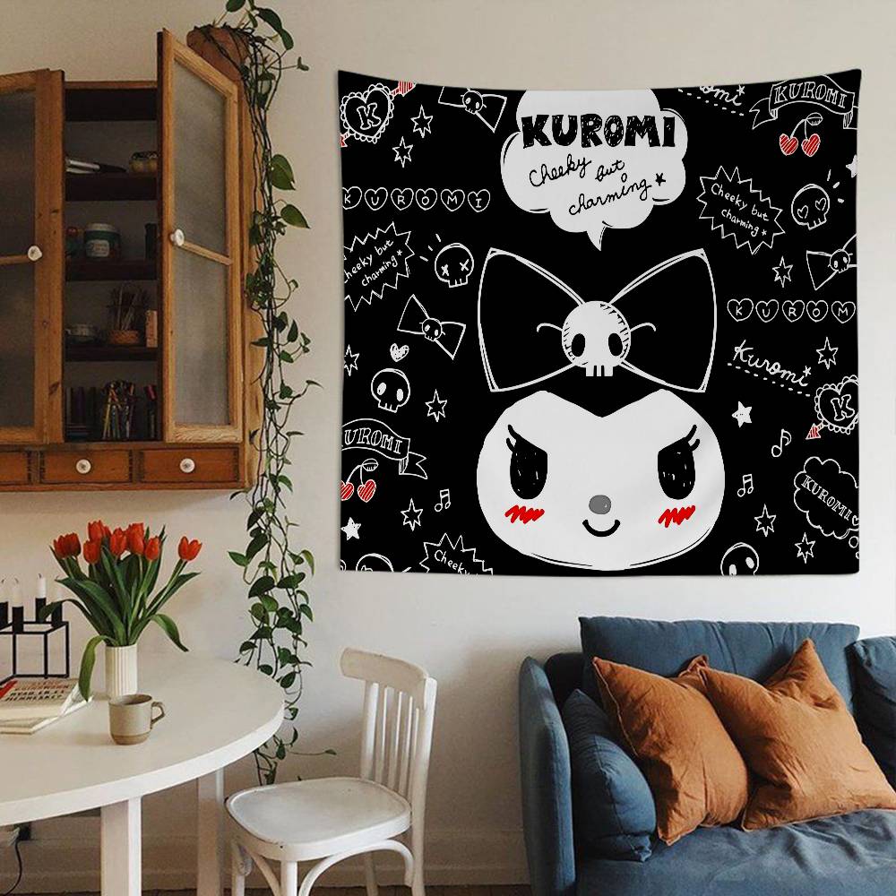 Cartoon KKuromis Anime Tapestry Hanging Tarot Hippie Wall Rugs Dorm Home Decor