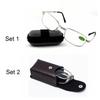 Unisex Folding Reading Glasses with Box Ultra-light Rimless Magnetic Presbyopia Eyeglasses Ultralight Magnifying Eyewear+1.0~4.0
