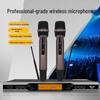 UHF Dual Wireless Metal Microphone for Home KTV & Singing Performance