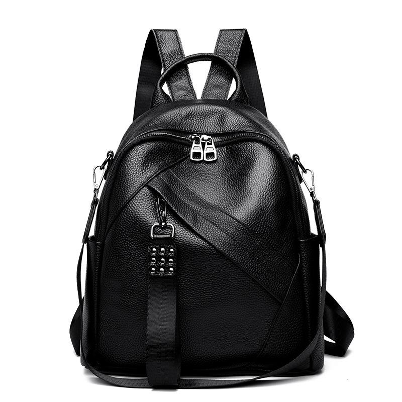 Leather women's bag new autumn first layer cowhide women's backpack casual versatile soft leather backpack large capacity