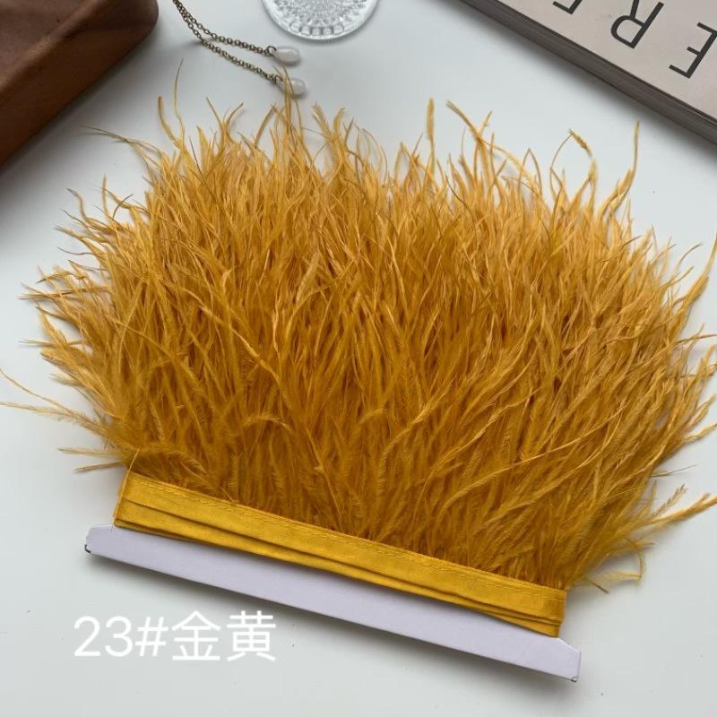 Ostrich Hair Cloth Edge 10-15Cm Clothing Accessories Diy Skirt Decoration Dress Neckline Cuffs Feathers