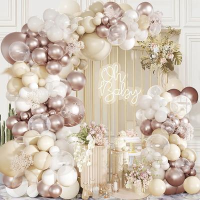 Metal Champagne Gold Balloon Garland Arch Kit Birthday Party Decor Kids Wedding Birthday Party Supplies Baby Shower Latex Ballon