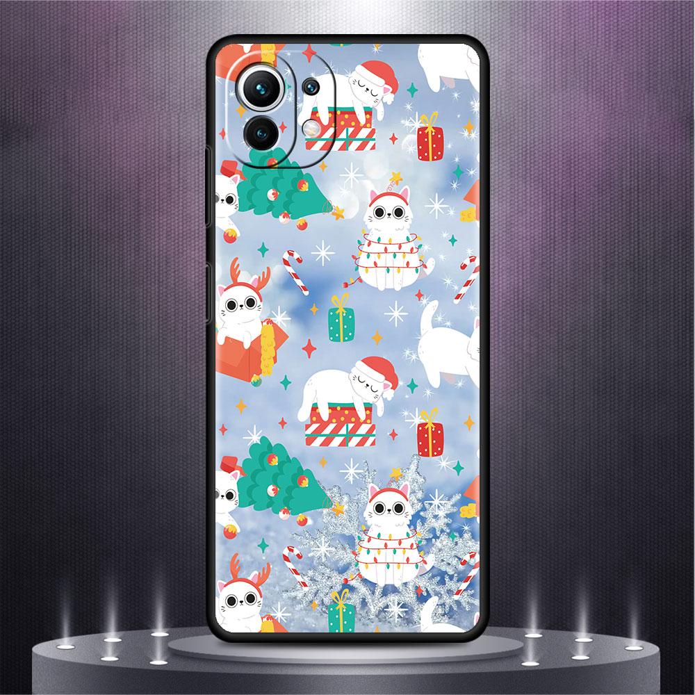 Cartoon Weihnachtsmann Elch Coole Hülle für Xiaomi Mi Poco X3 NFC M4 M3 Pro F3 GT F1 11 Lite Note 10 11T 10T 9T Rückseite Weiche Telefonabdeckung
