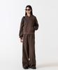 ODDSTUDIO Pigment Cover Stitch Pants - Brown