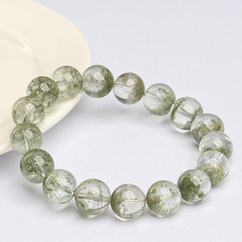 Hongchu Crystal Natural Treasure Bowl Matcha Ghost Bead Bracelet Icy Matcha Ghost Bracelet