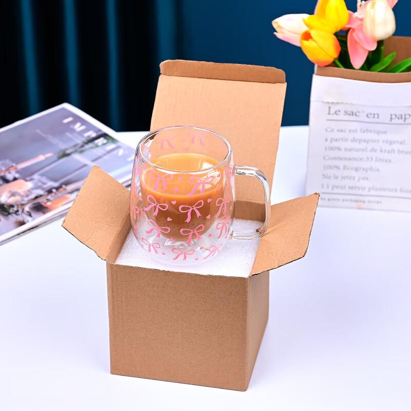 Elegant Shangqi Double Wall Glass Coffee Mugs