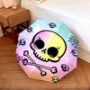 1 PC Automatic Folding Umbrella - Colorful Skulls Pattern, Portable & Foldable Design with 8 Ribs, Christmas Birthday Gifts