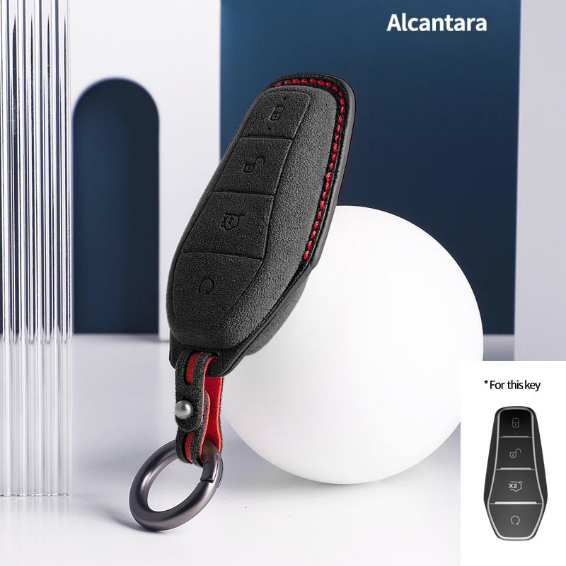 Made for Alcantara Car Remote Key Case Bag For BYD Qin Han Tang Song pro plus MAX Ev Atto 3e2 Seal dolphin frigate07 Destroyer05