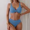 Sexy Bikini Set Women's Swimsuit 2025 Swimwear Woman Two-Piece Swimsuit Solid Bathing Suit Beach Swimming Suit Vacation Monokini