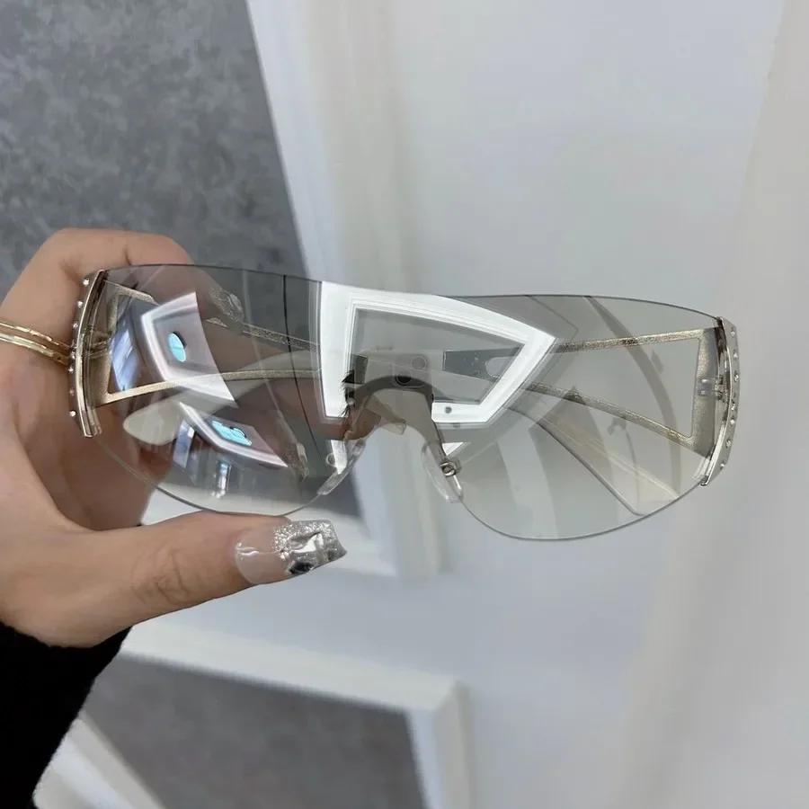Persönlichkeit Quadratische Sonnenbrille Damen Herren Randlos Sonnenbrille Weiblich Männlich Designer Marke Klassisch Reise Outdoor