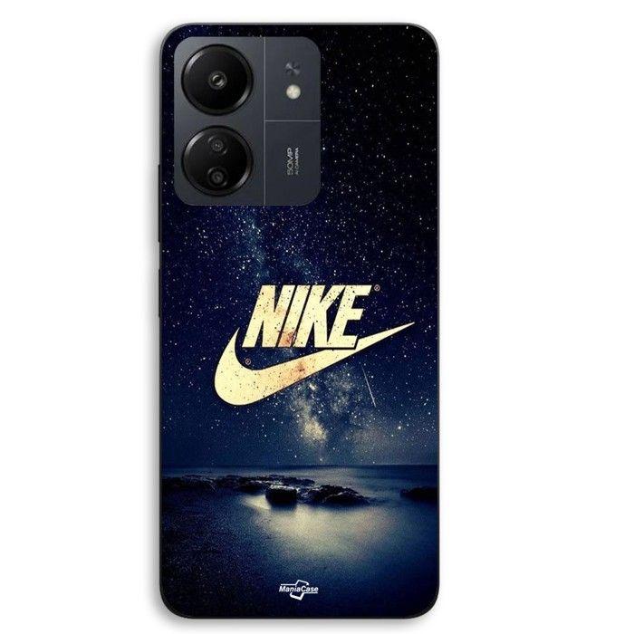 Coque Pour Xiaomi Redmi 13C 4g Nike logo doré nuit étoilé Maniacase
