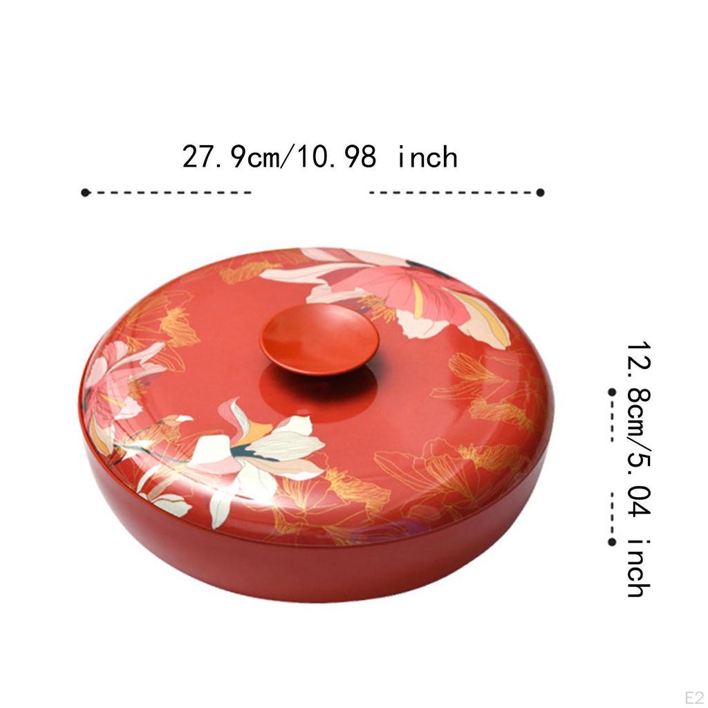 Divided Serving Tray Bowl Dustproof Food Snack Box Container Candy Nut for