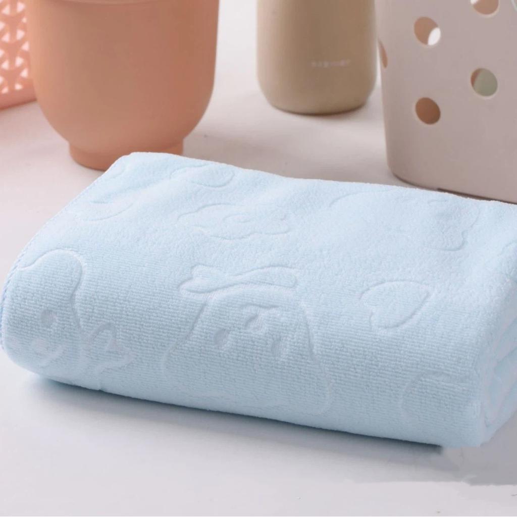 70*140cm Ultra-fine Fiber Quick Drying Towel Thick Soft Absorbent Teddy Bear Embossed Shower Towel