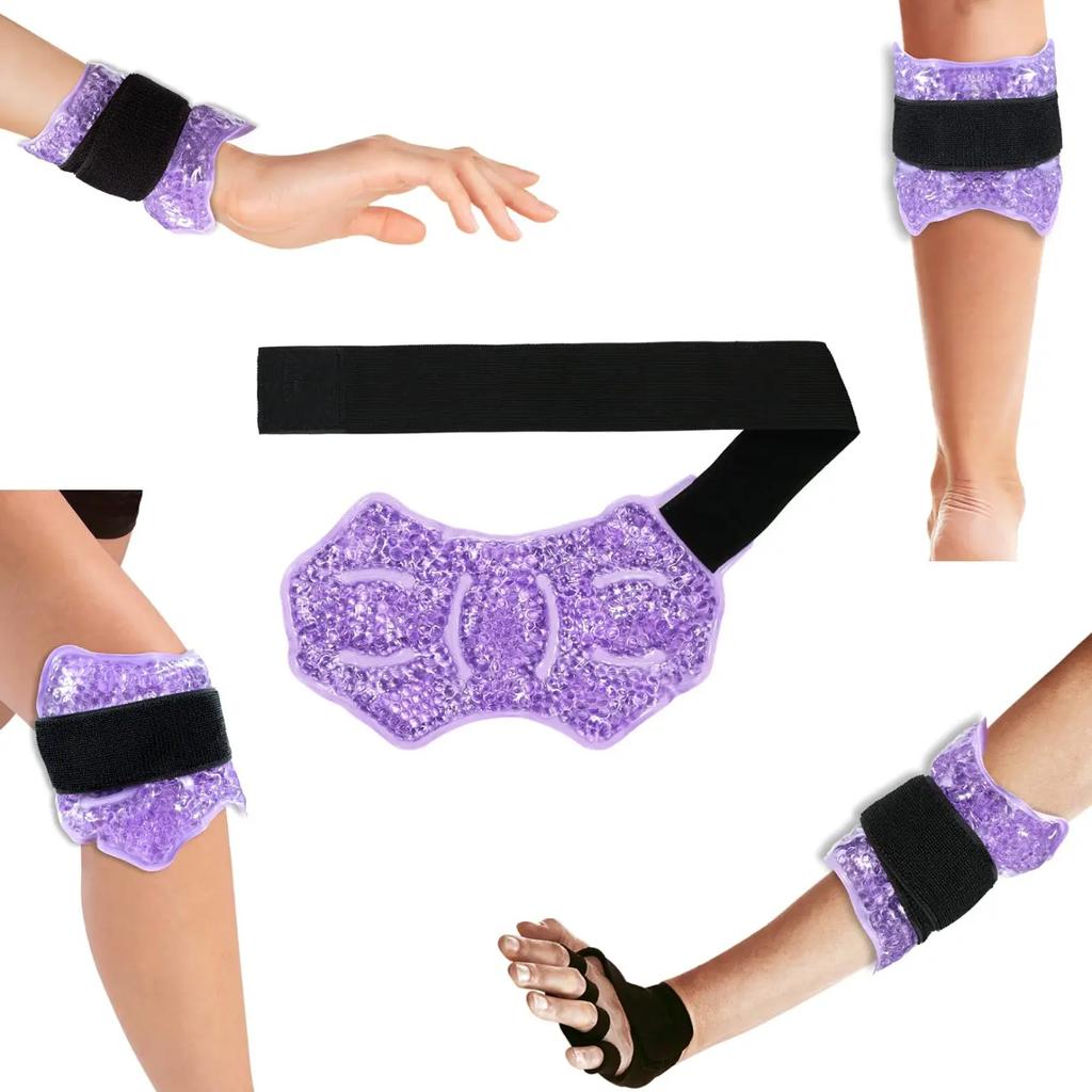 Ankle/Sports Foot Ice Pack - Hot & Cold Gel Pack with Adjustable Stand for Myofascial & Feet - Microwaveable, Freezable & Reusab