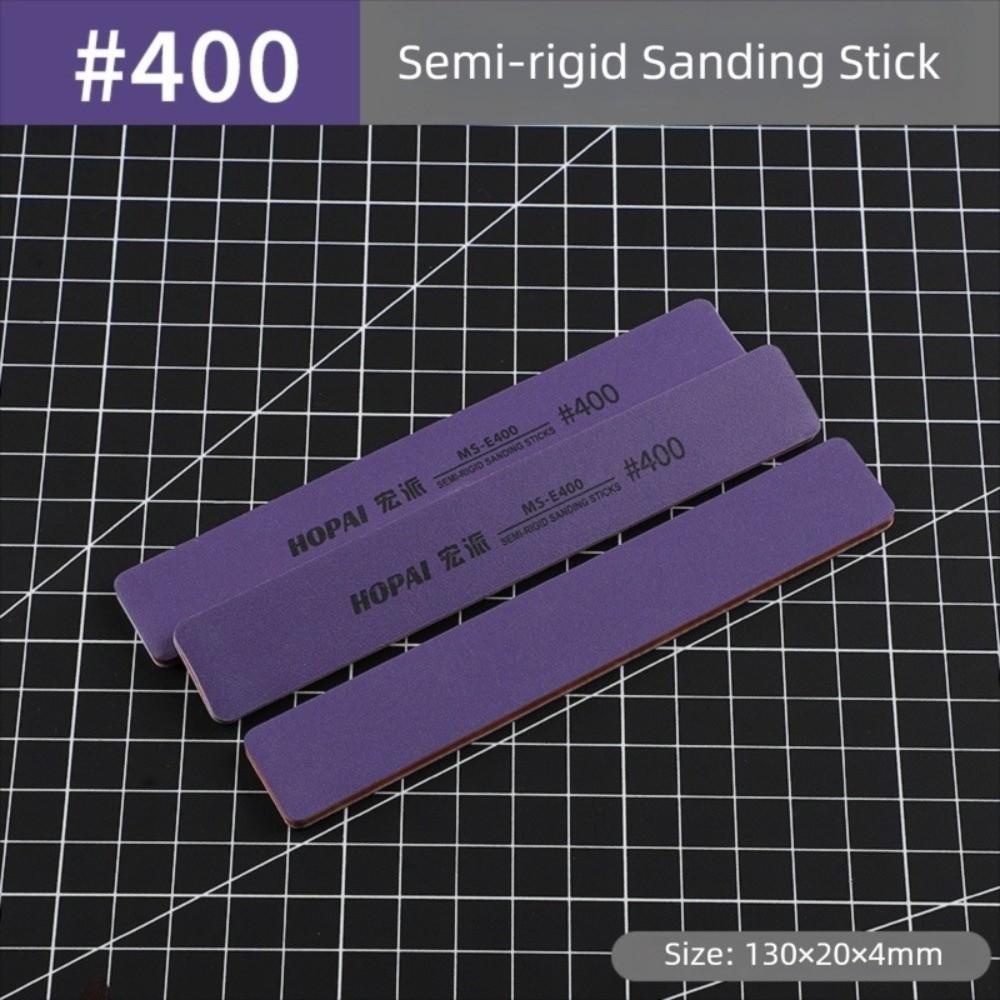 Reusable Semi-rigid Sanding Sticks Washable MS-E400-1500 Sanding Sticks for Model Build 3pcs-400#