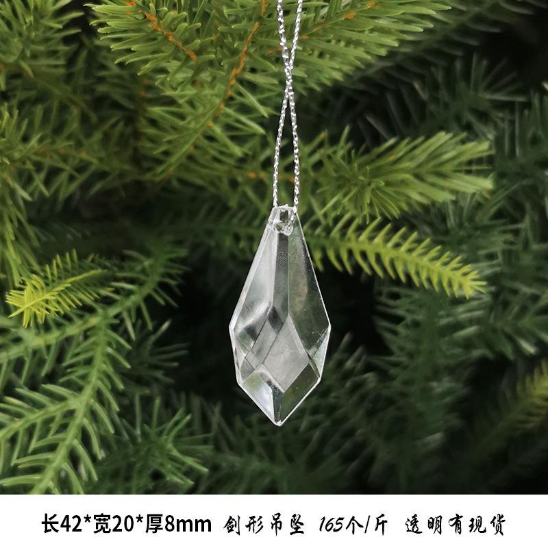 New Christmas Transparent Ice Crystal Snowflake Christmas Tree Decoration Supplies Christmas Atmosphere Christmas Tree Snowflake Pendant